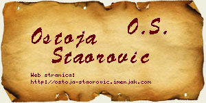 Ostoja Staorović vizit kartica